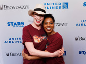 Sweat Tony nominees Johanna Day and Michelle Wilson hug it out.