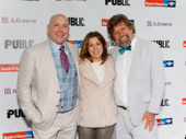 The Public Theater's Executive Director Patrick Willingham, Board Chair Arielle Tepper Madover and Artistic Director Oskar Eustis get together.