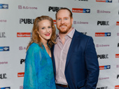 Tony winner Katie Finneran and her husband Darren Goldstein attend the Public Theater gala.