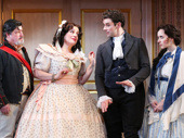 Michael McGrath, Mary Testa, Michael Urie and Talene Monahon in The Government Inspector.