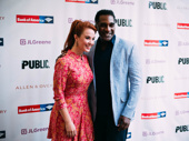 Broadway faves Sierra Boggess and Norm Lewis reunite at the  Midsummer Night's Dream opening.  