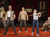 Will Coombs as Young Calogero and the cast of A Bronx Tale. 