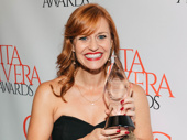 Megan Sikora is all smiles for her win for her outstanding dancing in Holiday Inn.