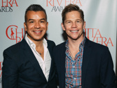 Sergio Trujillo and his partner Jack Noseworthy celebrate Trujillo's nomination for choreographing A Bronx Tale.