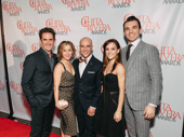 Bandstand's director/choreographer Andy Blankenbuehler and standouts Andrea Dotto, Ryan Kasprzak, Jaime Verazin and Max Clayton celebrate Blankenbuehler's win for Outstanding Choreography.