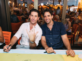 A Bronx Tale’s Richard H. Blake and Nick Cordero enjoy Broadway bro time at the autograph table.