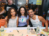 Hamilton’s Lexi Lawson, Mandy Gonzalez and Javier Muñoz get goofy at the autograph table. 