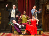 Broadway company of The Play That Goes Wrong