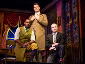 Clifton Duncan, Mark Evans and Harrison Unger in The Play That Goes Wrong.