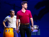 Adriel Flete and Mauricio Martinez as Emilio Estefan in the national tour of On Your Feet.