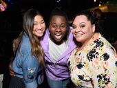 Can these three have a riff-off please? Jenna Ushkowitz, Once on This Island's Alex Newell and Keala Settle get together.(Photo: Jenny Anderson/Getty Images)
