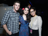 Alistair Brammer, Auli'i Cravalho and Eva Noblezada snap a sweet pic. (Photo: Jenny Anderson/Getty Images)