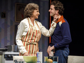 Mercedes Ruehl as Mrs. Beckoff and Michael Urie as Arnold Beckoff in the off-Broadway production of Torch Song. 