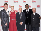 So much Broadway greatness in one photo! Jason Danieley, Marin Mazzie, Norm Lewis and Joel Grey hit the red carpet with Harold Prince.(Photo: Richard Mitchell)