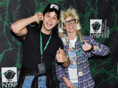 Theater couple Skylar Astin and Anna Camp's Wayne's World costumes are epic. 
