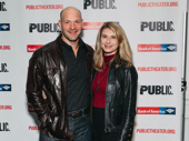 Corey Stoll and Nadia Bowers spend date night at an off-Broadway opening.