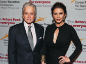 Michael Douglas and Catherine Zeta-Jones step out to celebrate her Actors Fund honor.