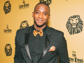 Jelani Remy, The Lion King's current Simba, suits up for the 20th anniversary celebration.