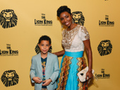 Tony winner Heather Headley and her son John David get ready for The Lion King's 20th anniversary performance.