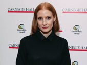 Academy Award nominee Jessica Chastain takes a photo.