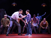 Nick Cordero as Sonny and Will Coombs as Young Calogero in A Bronx Tale.