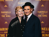 What a wonderful night! Farinelli and the King couple, scribe Claire Van Kampen and star Mark Rylance, are all smiles for their Broadway opening.