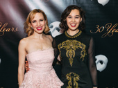 The Phantom of the Opera alums Jessica Bishop and Courtney Liu flash smiles.