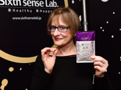 Patti LuPone poses with her Grammy swag.(Photo: Getty Images)