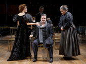 Marin Mazzie as Misia, Douglas Hodge as Diaghilev and Marsha Mason as Dunya in Fire and Air. 