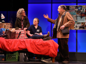 Debra Monk as Maggie, Jamie Brewer as Amy and Mark Blum as Jacob in Amy and the Orphans. 