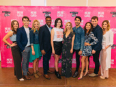 The gang's all here! Mean Girls' Erika Henningsen, Kyle Selig, Kate Rockwell, Rick Younger, Barrett Wilbert Weed, Kerry Butler, Cheech Manohar, Ashley Park, Grey Henson and Taylor Louderman take a group shot.