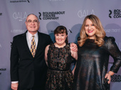 Roundabout Theatre Company Artistic Director and CEO Todd Haimes poses with Amy and the Orphans star Jamie Brewer and scribe Lindsey Ferrentino.