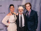 Theater couple Stephanie J. Block and Sebastian Arcelus snap a pic with Tony-nominated scribe John Weidman.