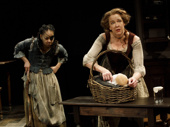 Crystal A. Dickinson and Harriet Harris in The Low Road. 