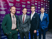 Angels in America cast members Matty Oaks, Rob Todoworski, Lee Aaron Rosen and Curt James demur for the camera.
