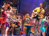 Paul Alexander Nolan as Tully and the cast of Escape to Margaritaville. 