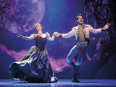 Patti Murin as Anna and John Riddle as Hans in Frozen. 