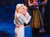 Love is an open door and Frozen is officially open on Broadway! Stars Caissie Levy and Patti Murin hug it out.
