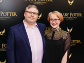 Harry Potter and the Cursed Child sound designer Gareth Fry attends opening night with his wife.