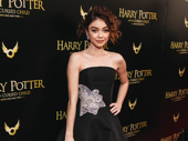 Sarah Hyland stuns on the red carpet. Her father Edward James Hyland is in Harry Potter and the Cursed Child.