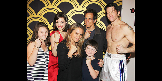 Ben Stiller & His Family Get a Boxing Lesson From Andy Karl & the Cast ...